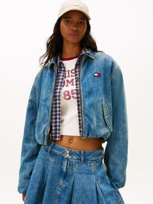 tommy jeans padded denim zip jacket