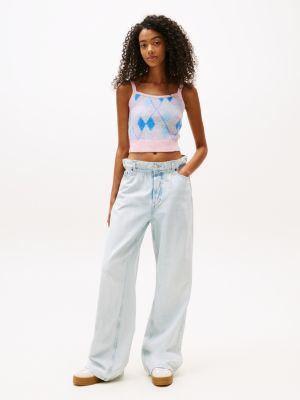 tommy jeans paperbag wide-leg jean