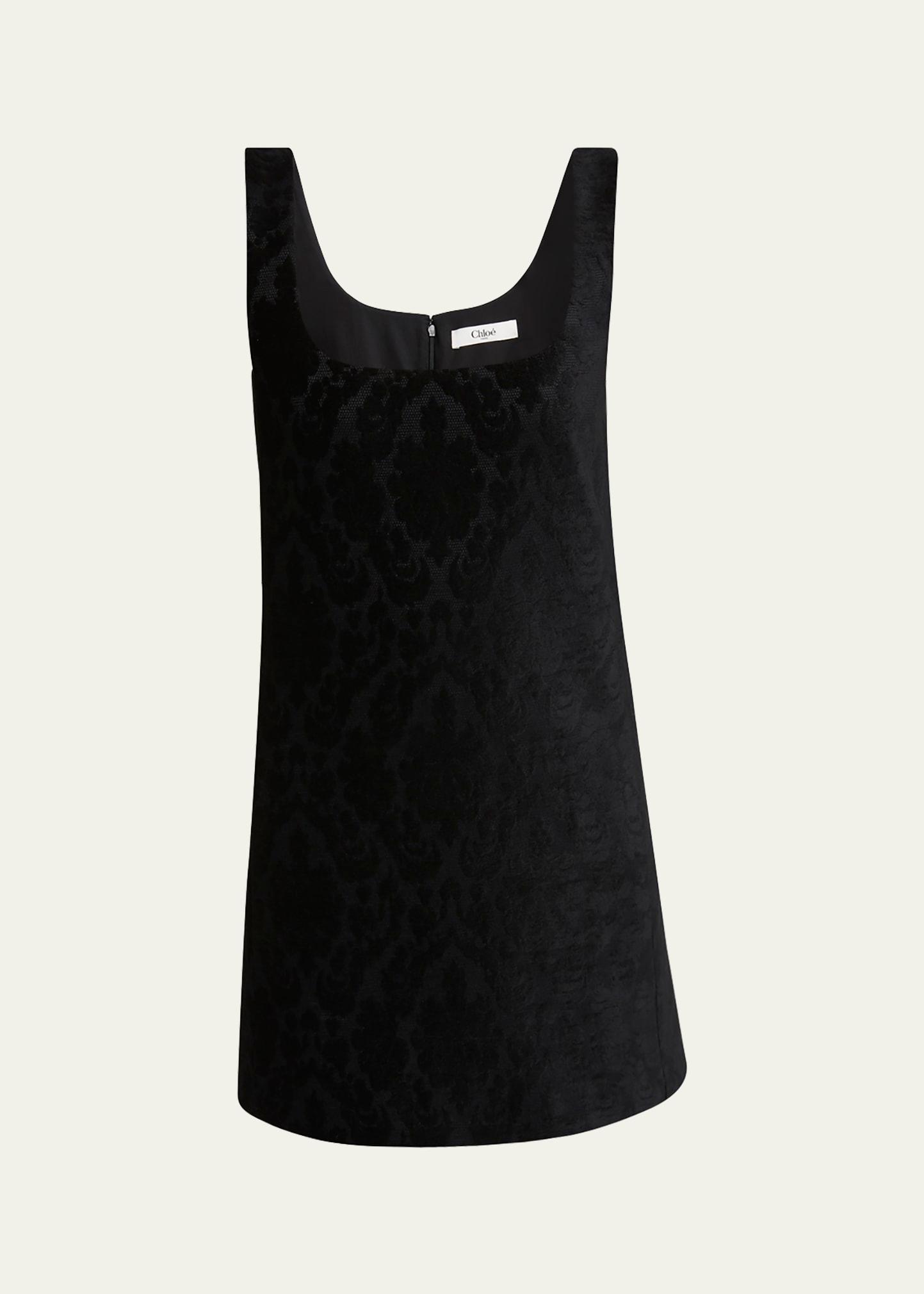 tonal floral tank top mini dress
