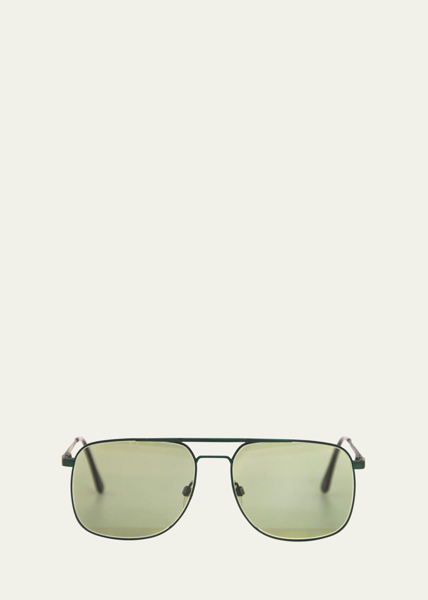 toni aviator metal sunglasses