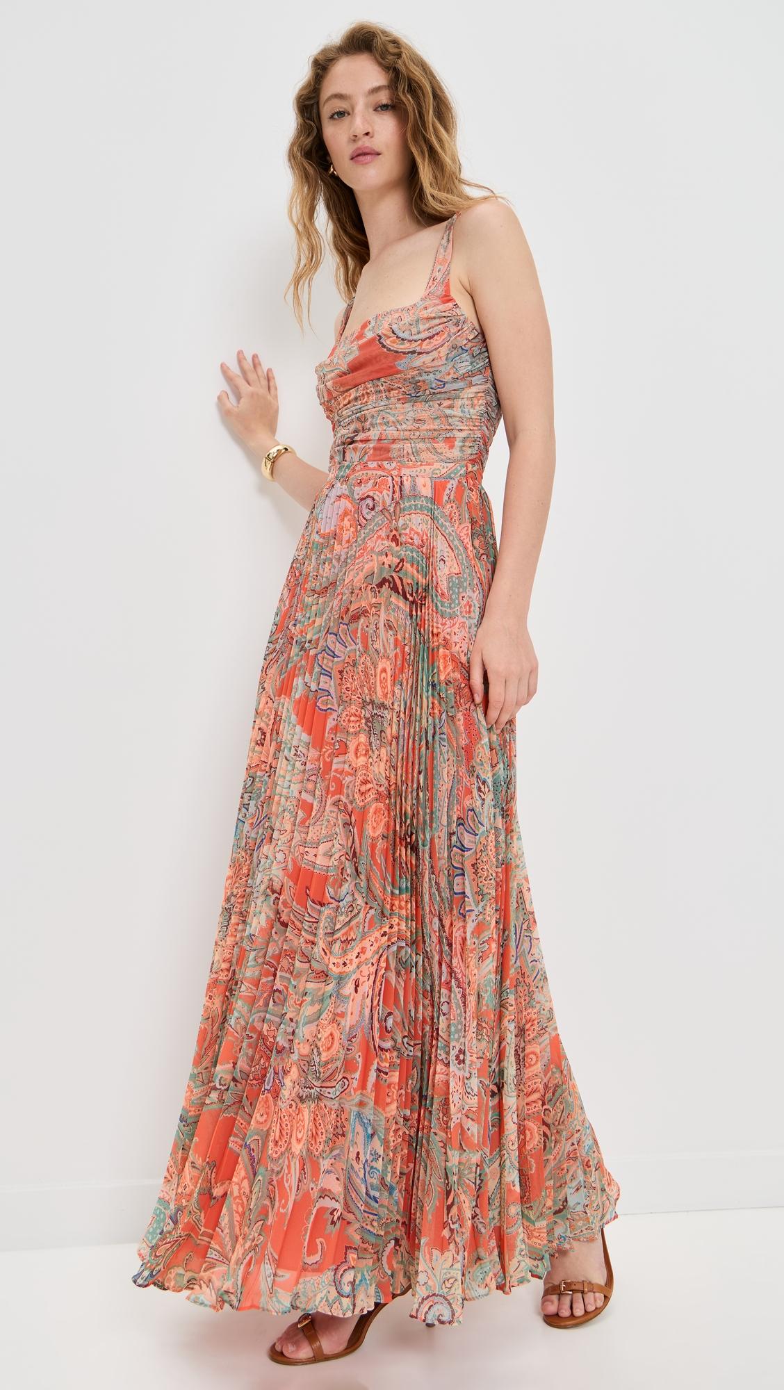 torin pleated maxi skirt