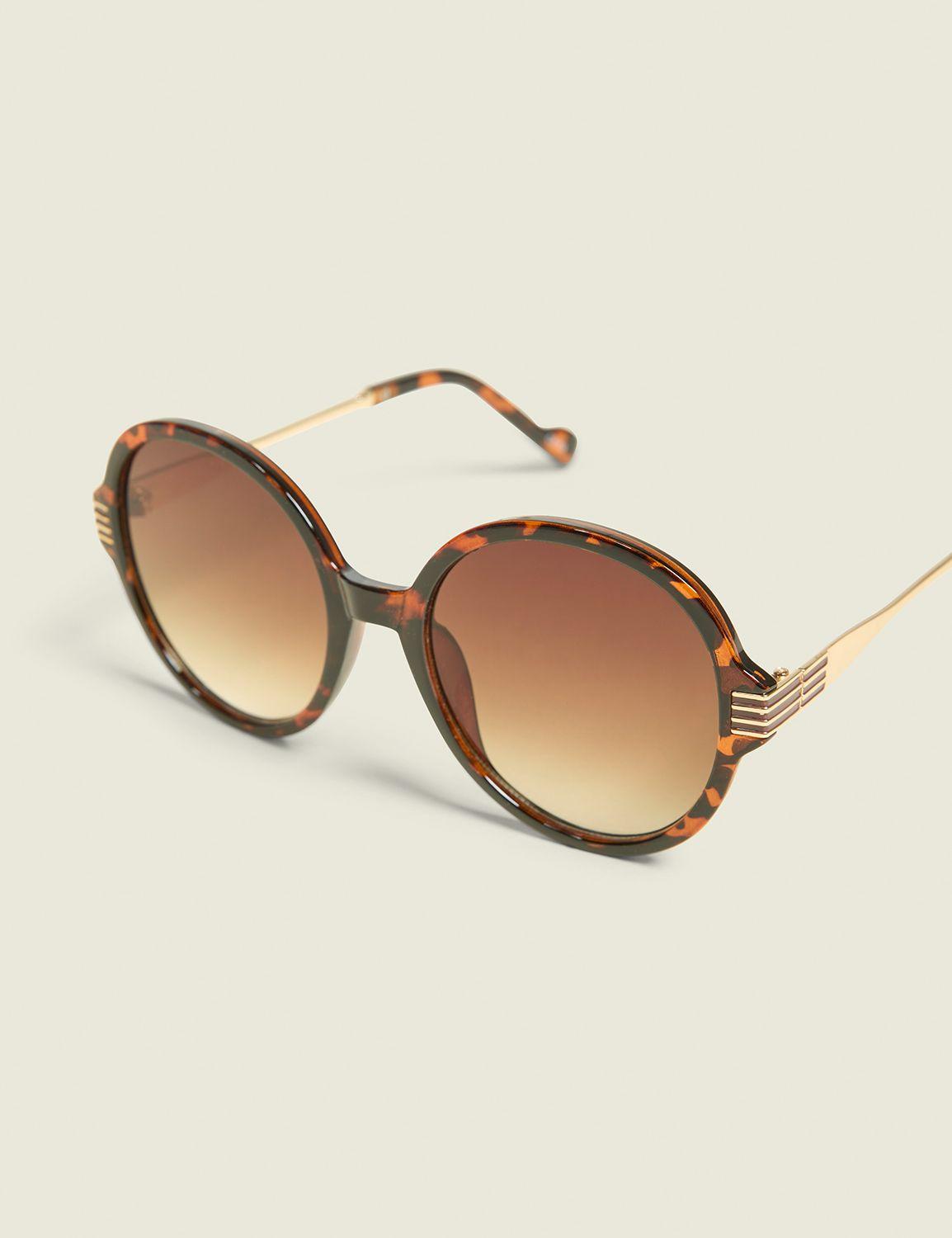 tortoiseshell round sunglasses