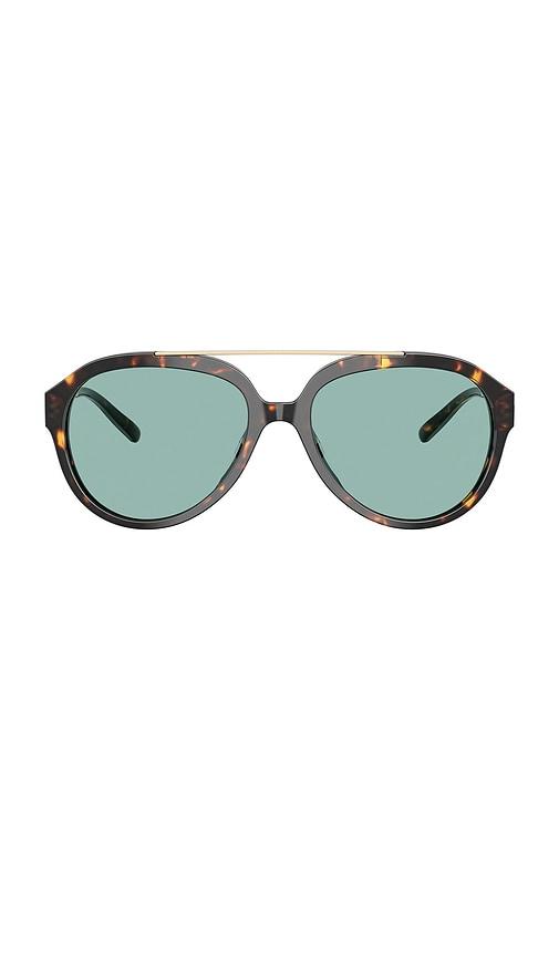 tory burch aviator sunglasses in brown.