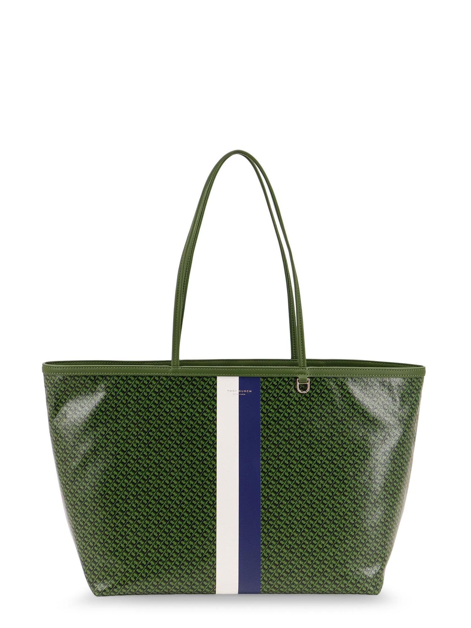 tory burch bags green tela spalmata - women