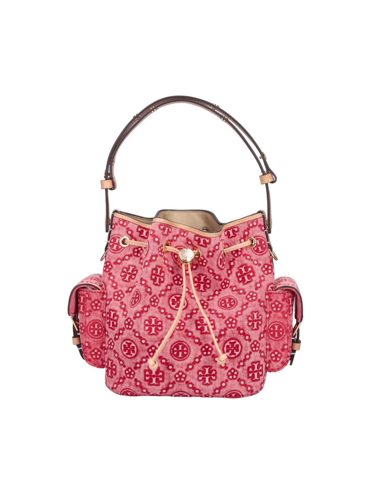 tory burch bags red trim: cow leather - women