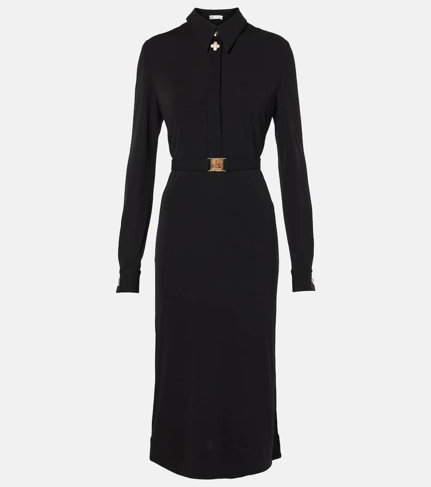 tory burch belted jersey shirtdress