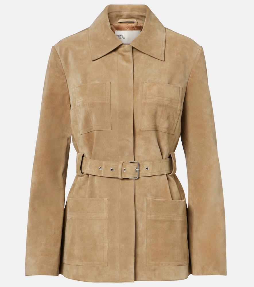 tory burch belted suede jacket