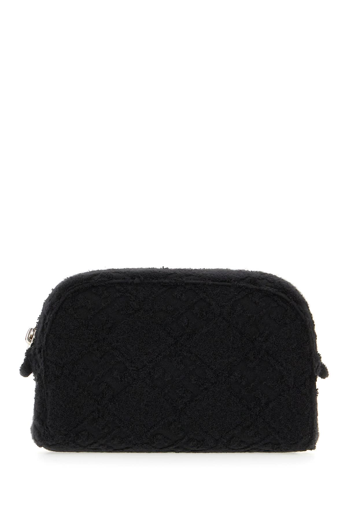 tory burch black fabric clutch