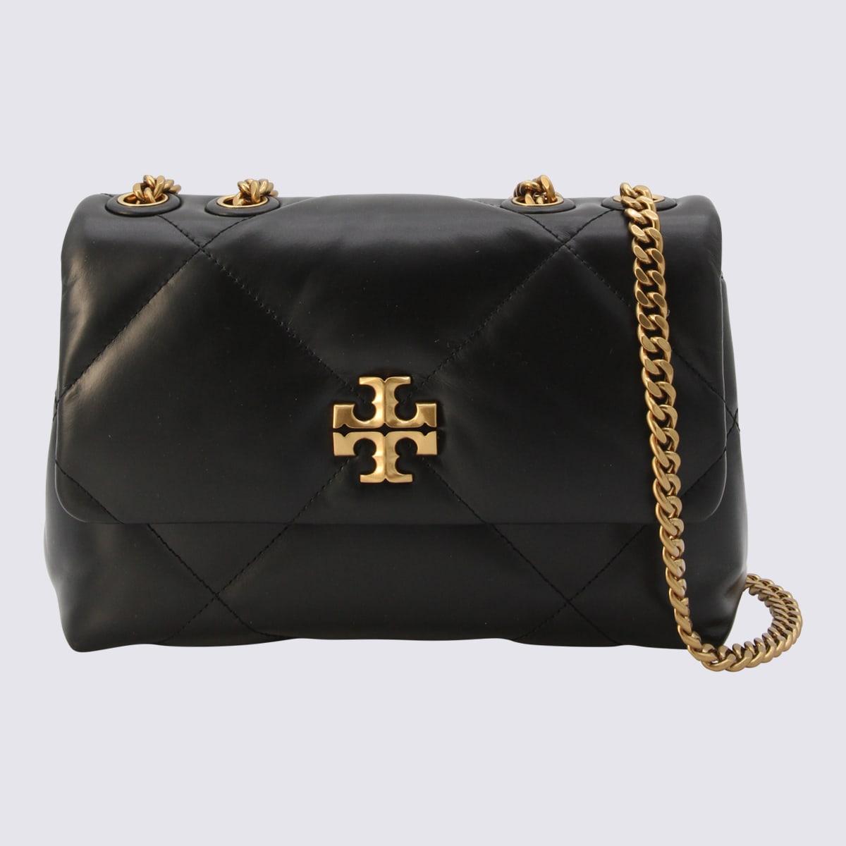 tory burch black leather shoulder bag