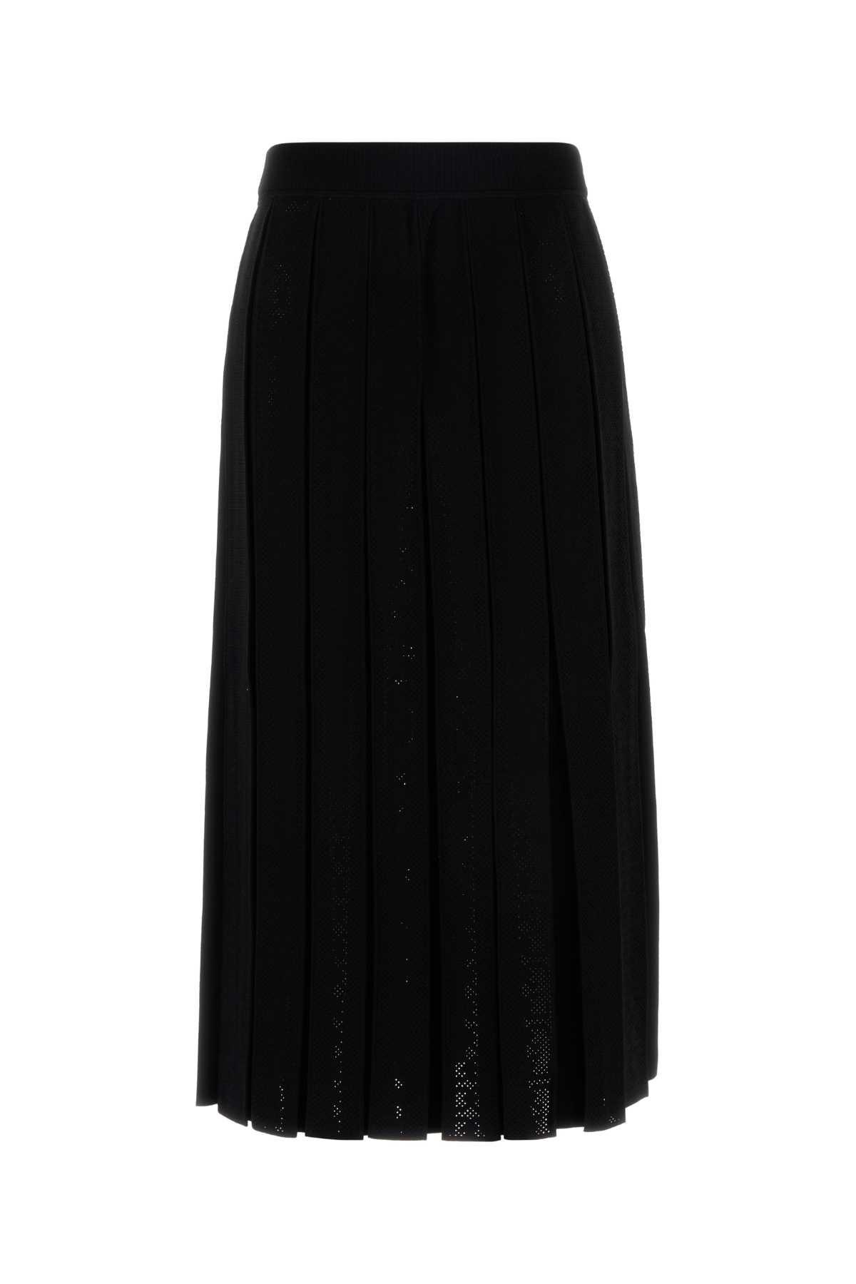 tory burch black viscose blend skirt
