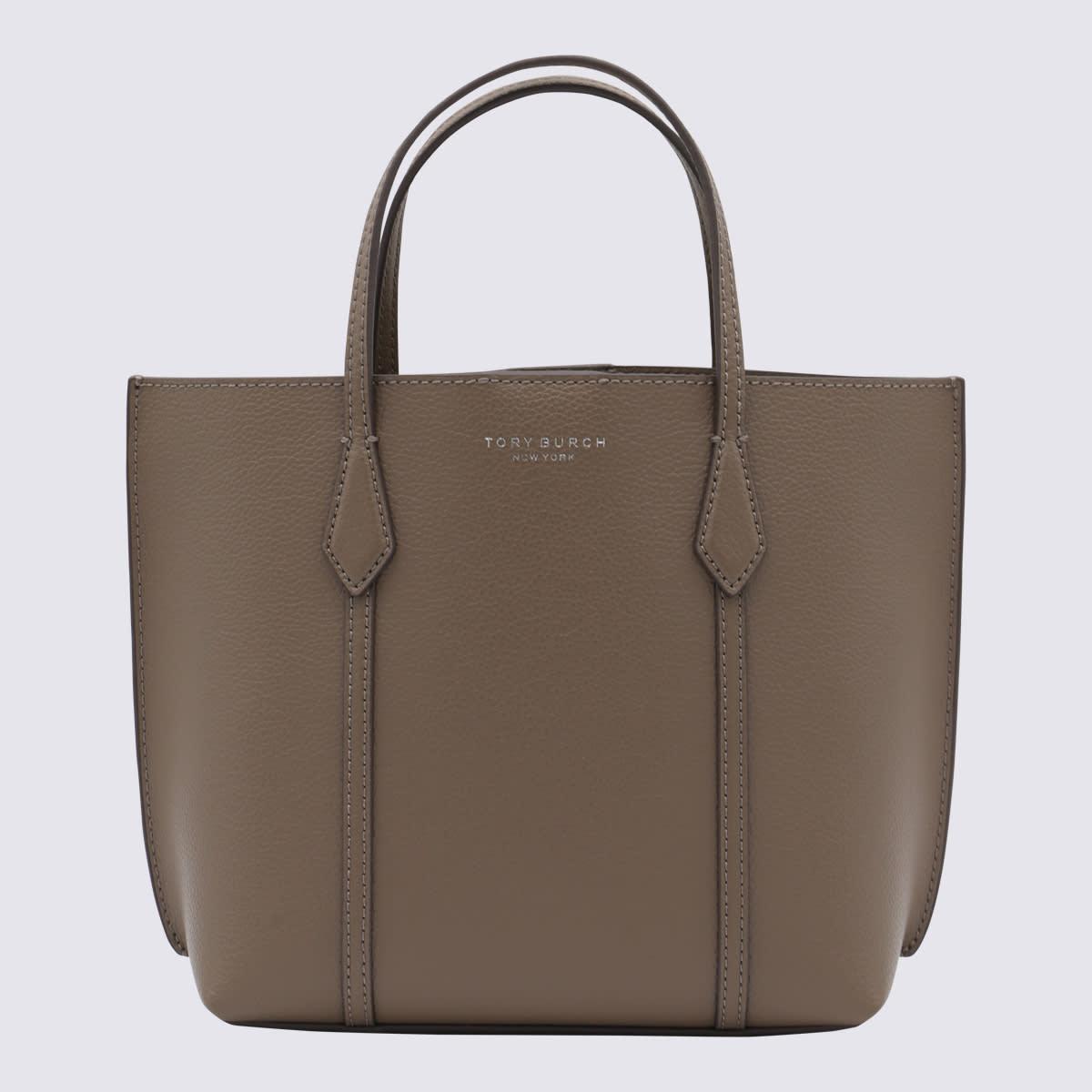 tory burch brown leather perry tote bag