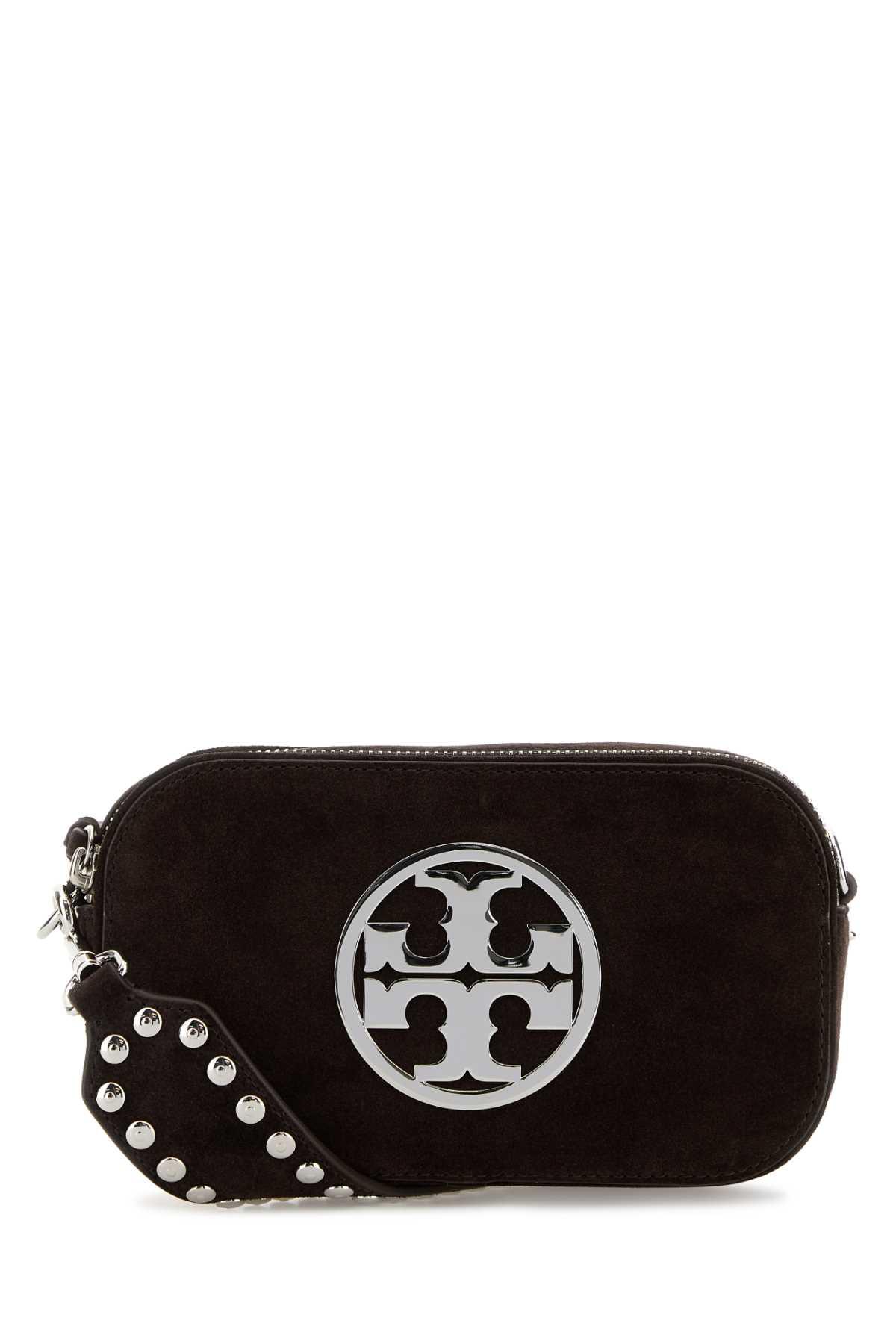 tory burch brown suede crossbody bag