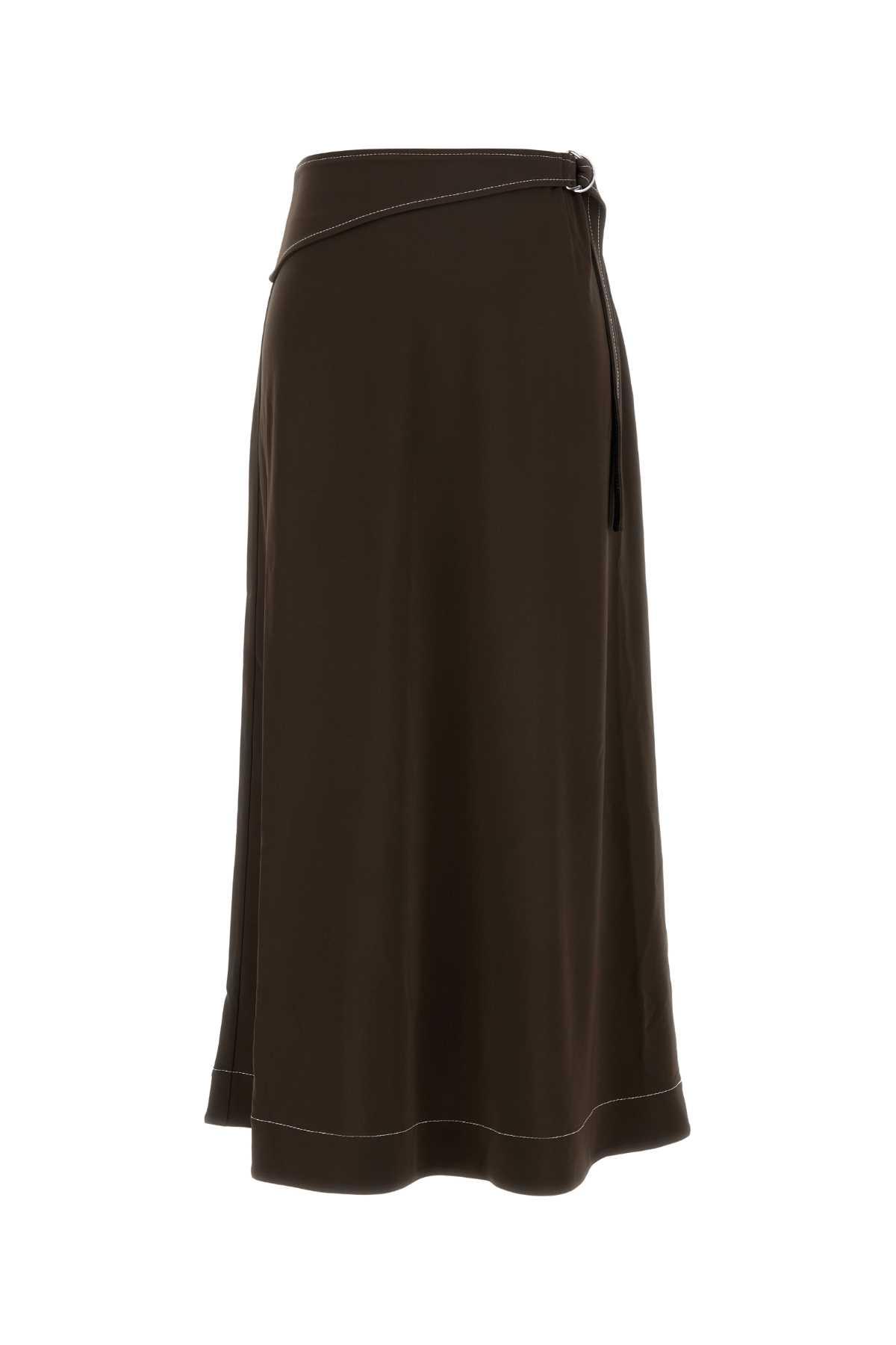 tory burch brown viscose skirt