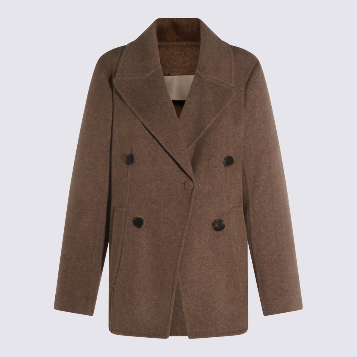 tory burch brown wool blazer