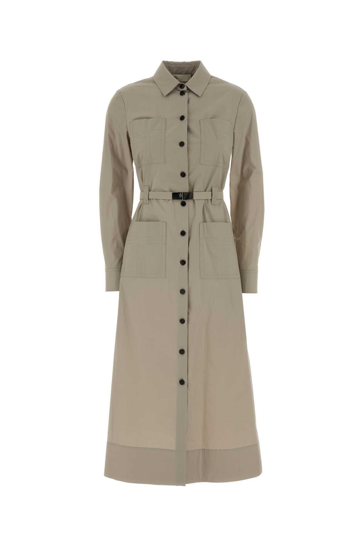 tory burch cappuccino stretch poplin shirt dress