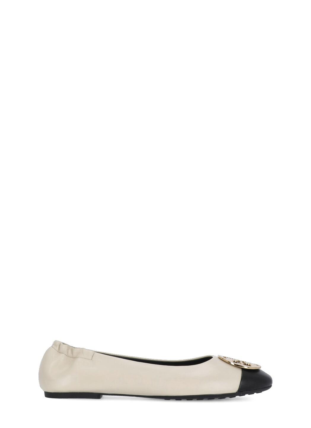 tory burch claire leather ballet flats