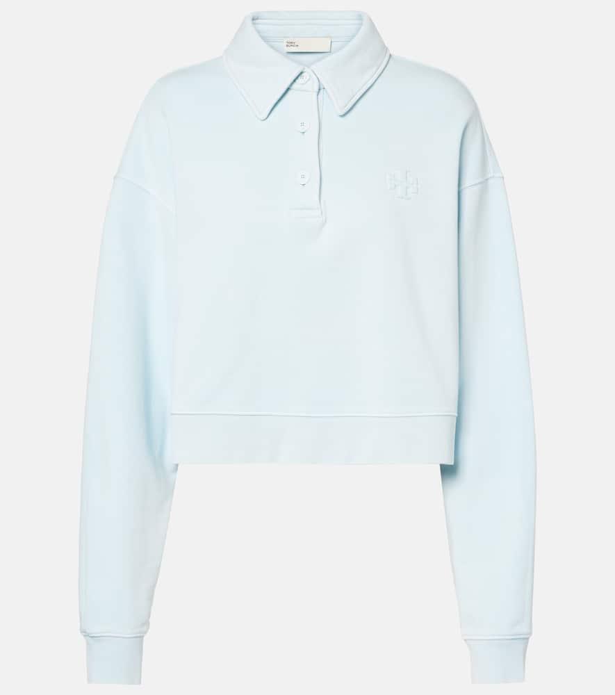 tory burch cotton terry polo sweater