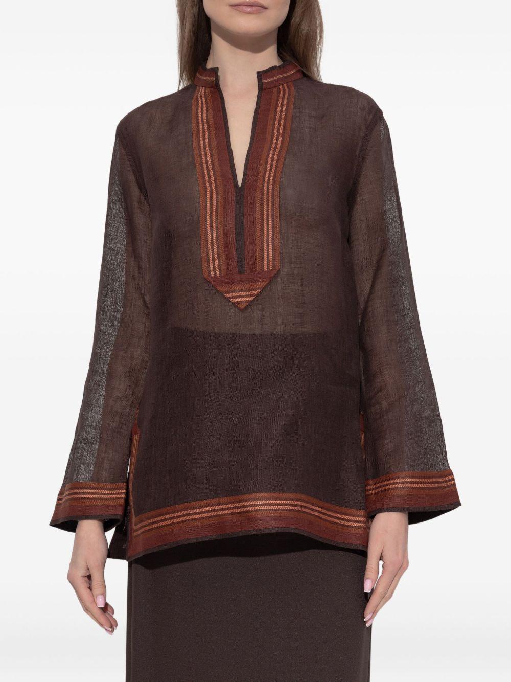 tory burch dresses brown linen; exclusive of trim - women