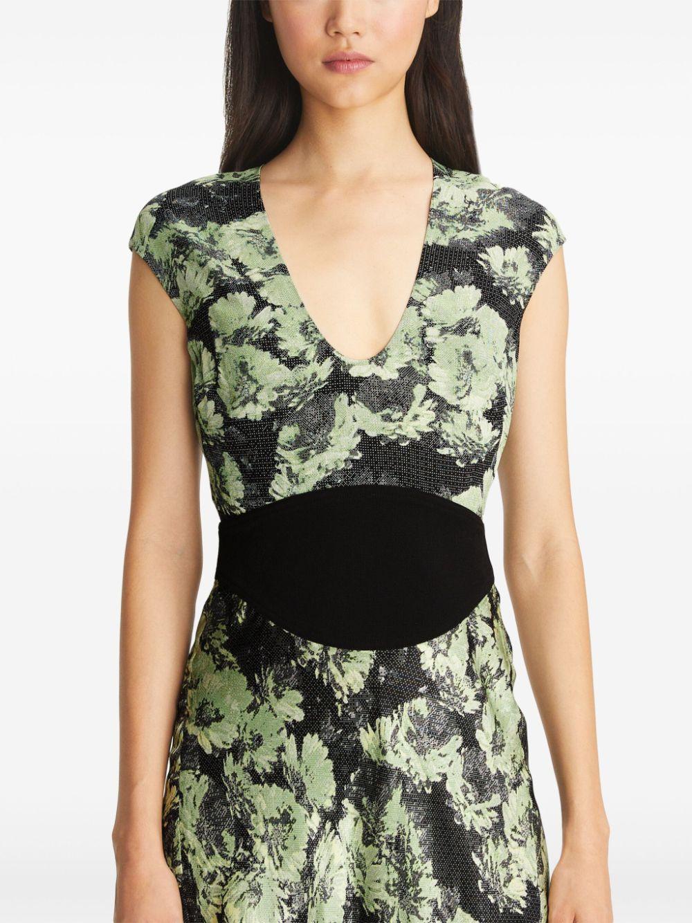 tory burch dresses green viscose - women
