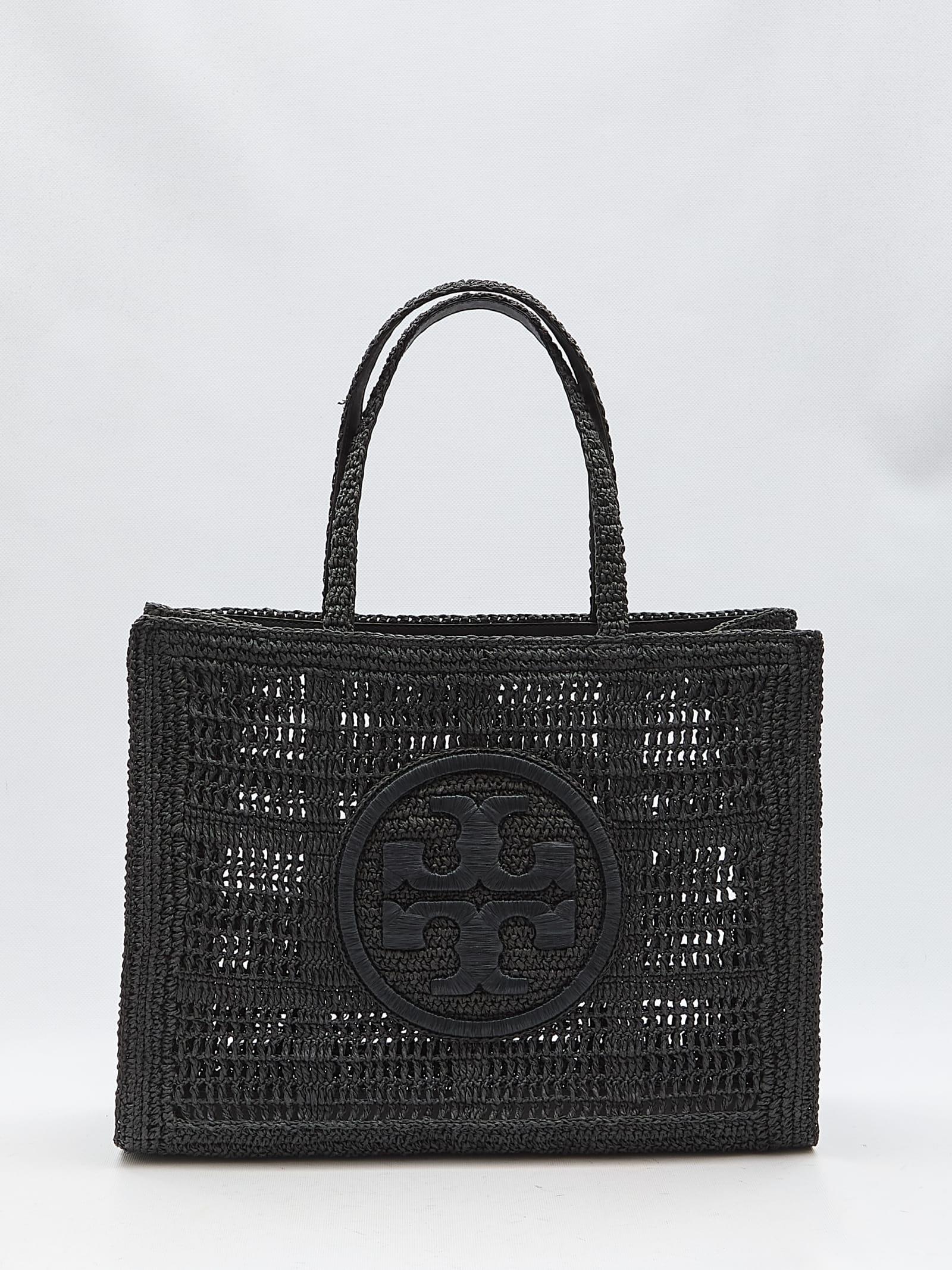 tory burch ella hand-crocheted large tote bag