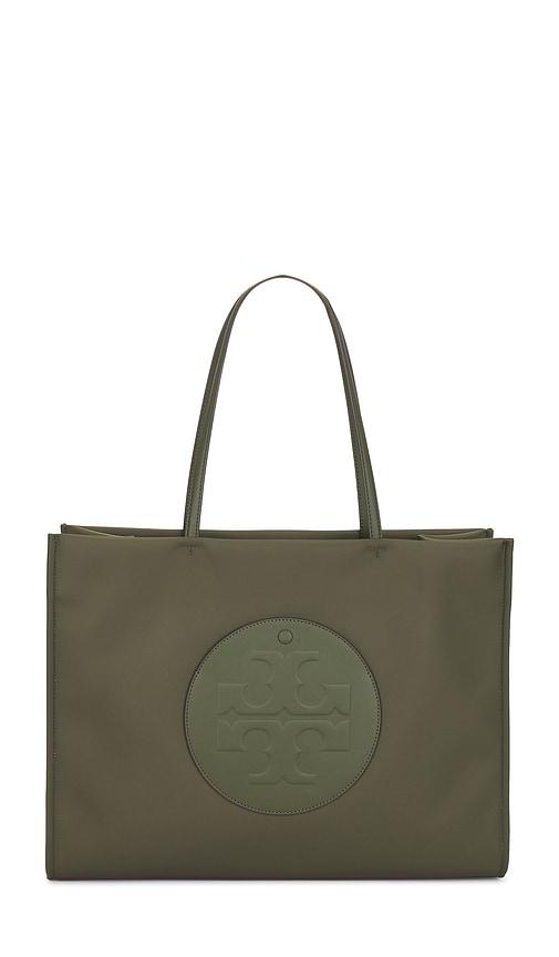 tory burch ella tote bag in olive.