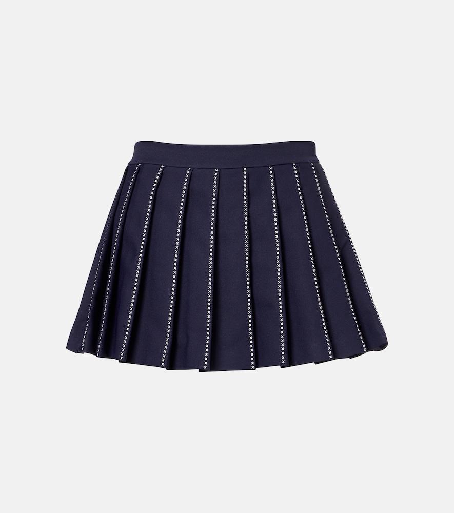 tory burch embroidered pleated tennis skirt