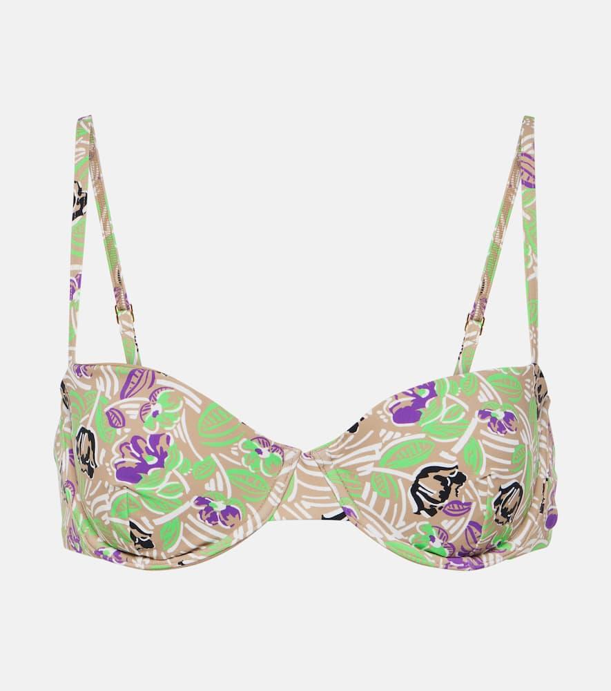 tory burch floral bikini top