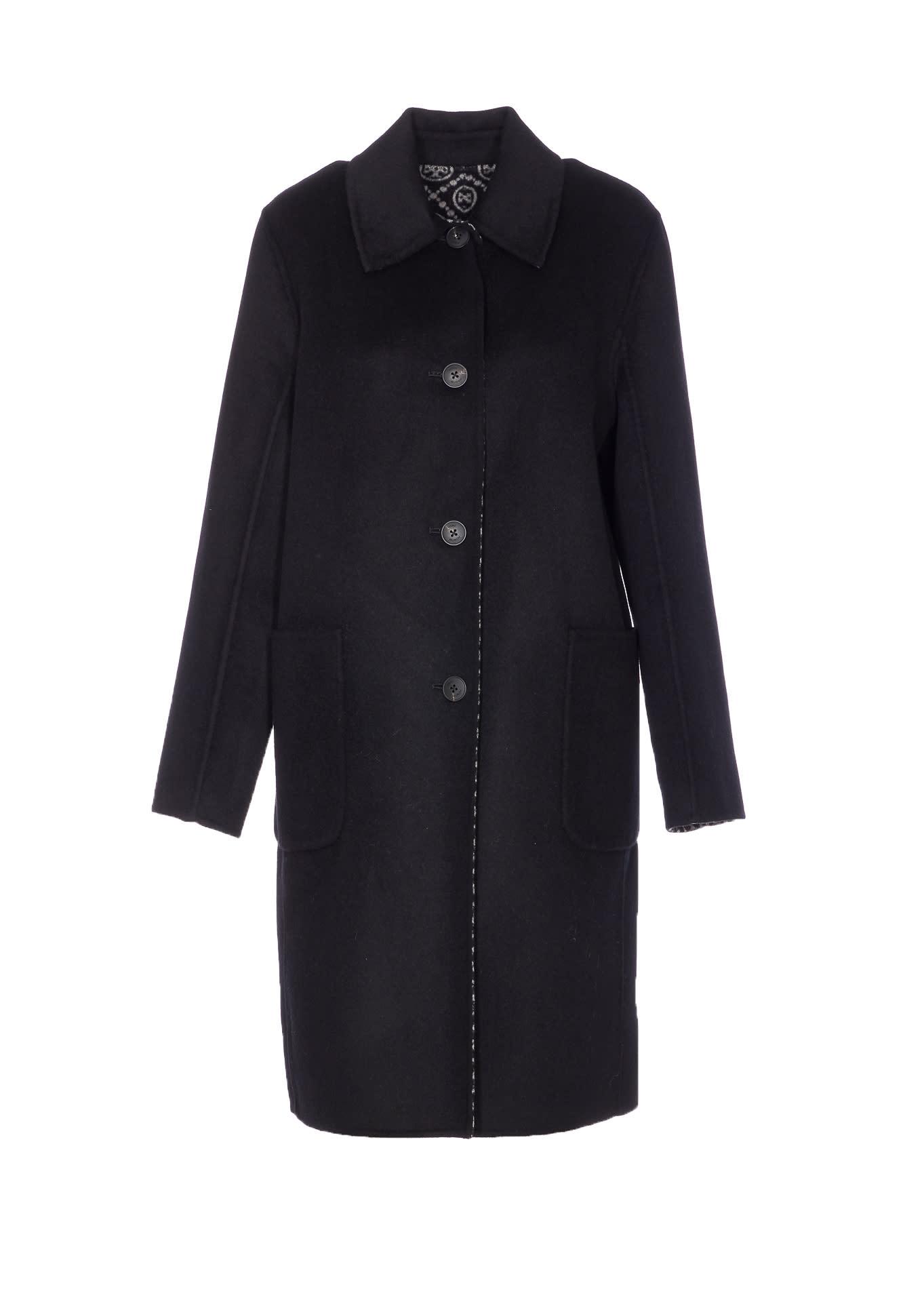 tory burch jacquard t-monogram coat