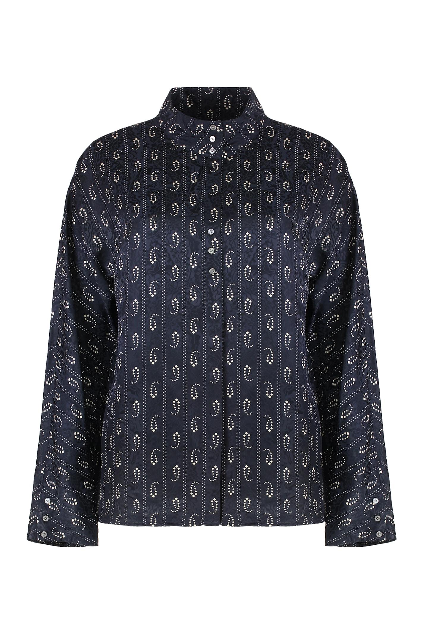 tory burch jacquard viscose and silk blouse