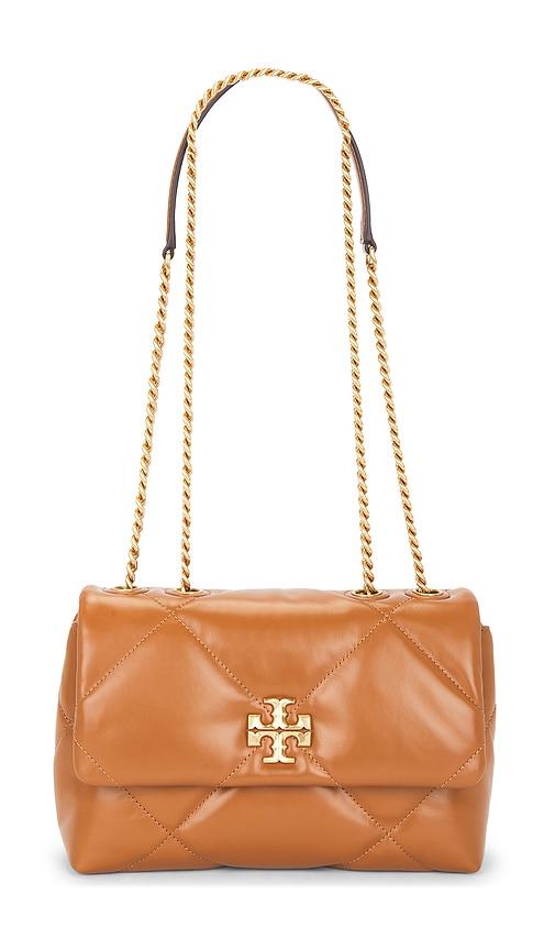 tory burch kira diamond quilt small convertible shoulder bag in tan.