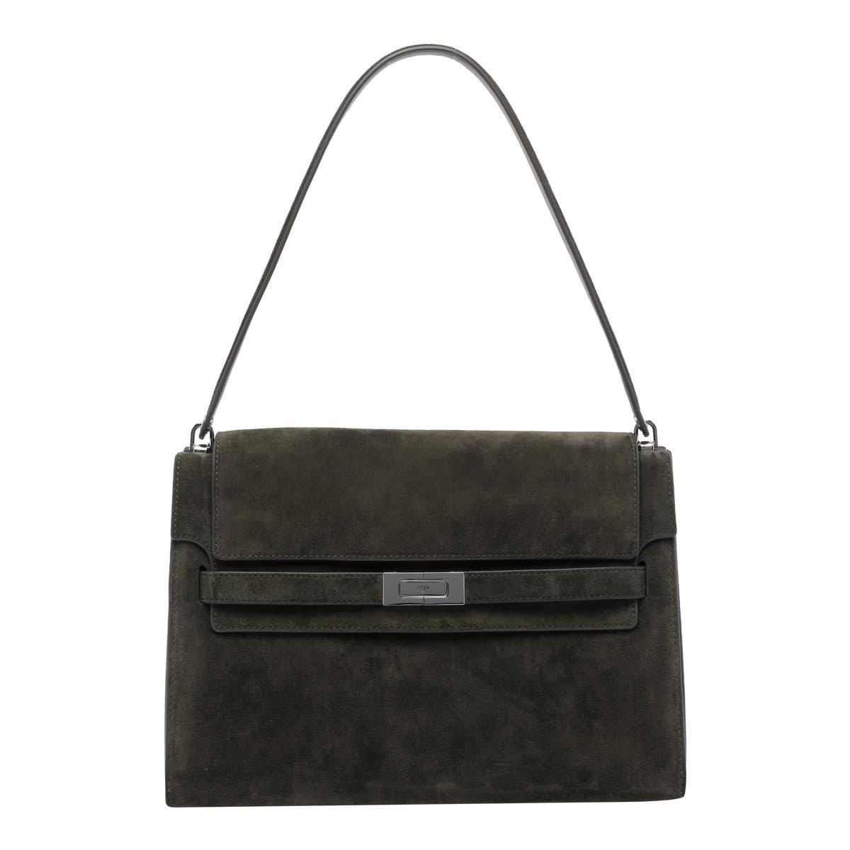 tory burch large lee radziwill suede shoulder bag