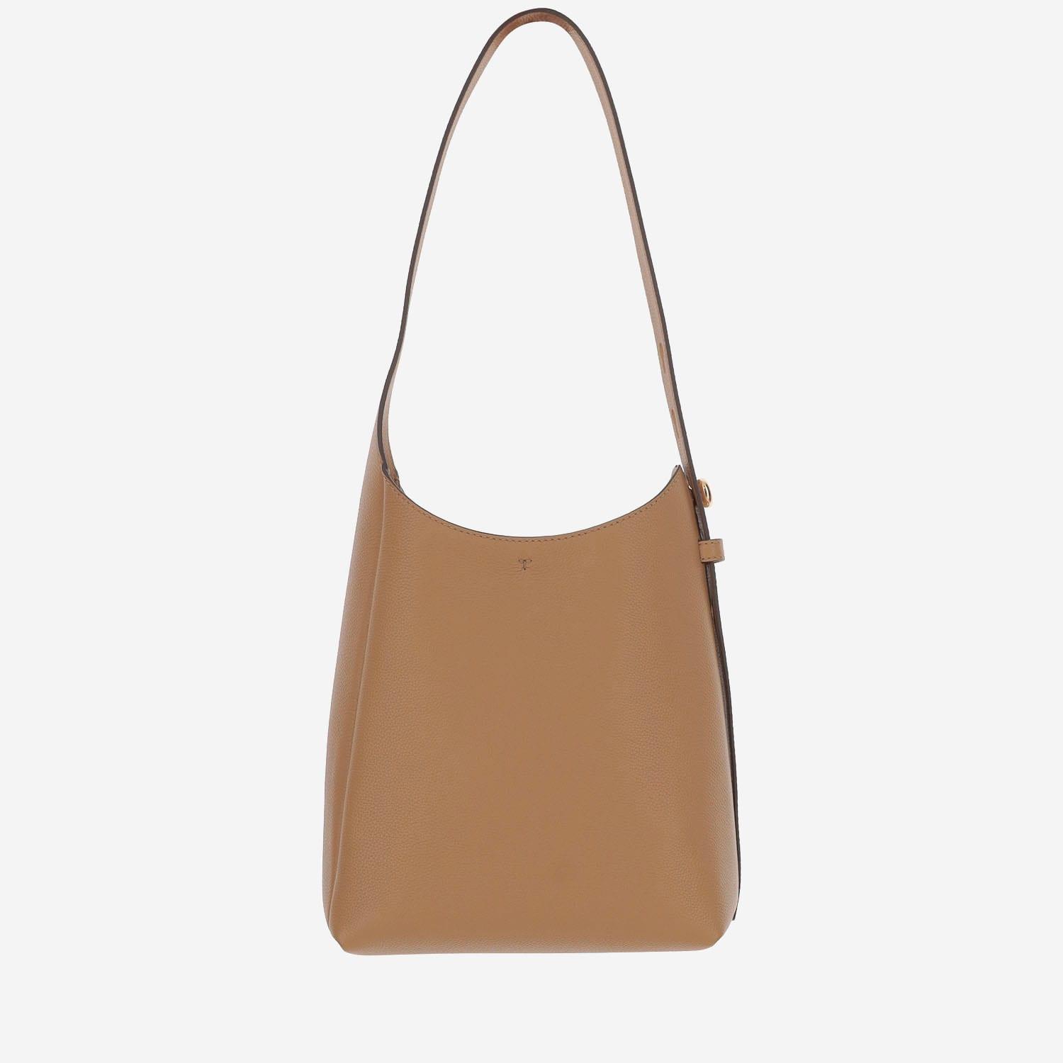 tory burch light brown leather hobo romy small shoulder bag