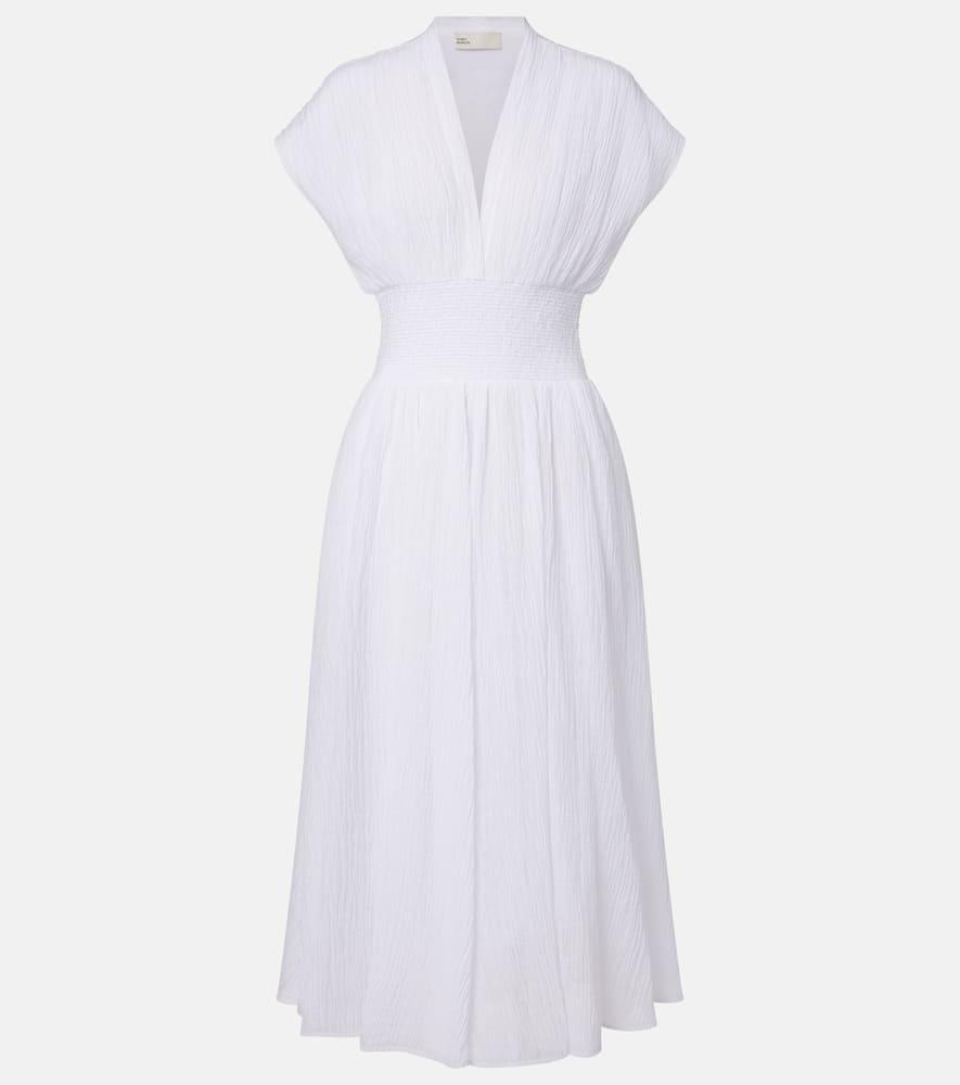 tory burch linen and cotton midi dress