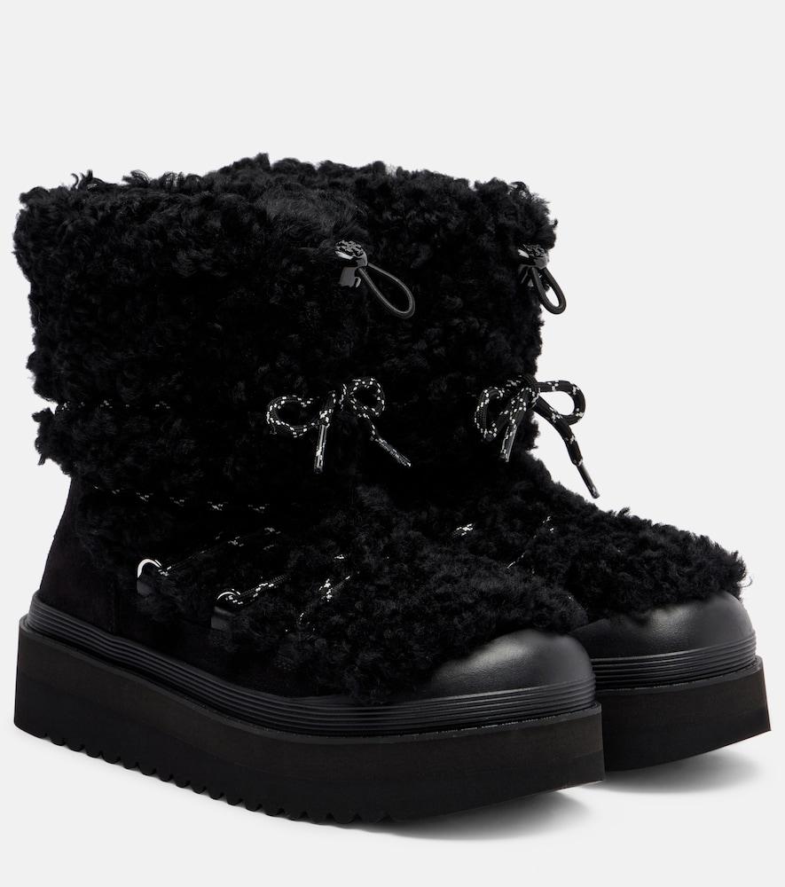 tory burch mellow shearling and suede lace