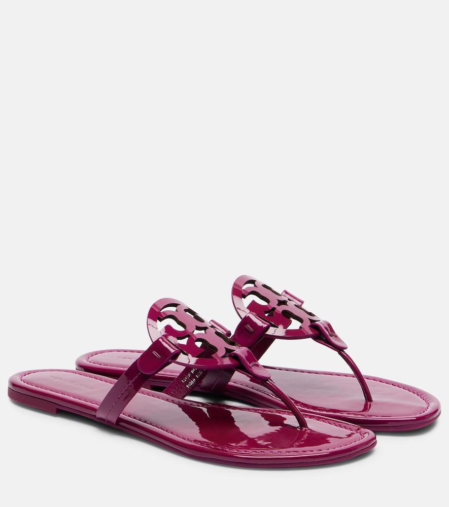 tory burch miller patent leather thong sandals