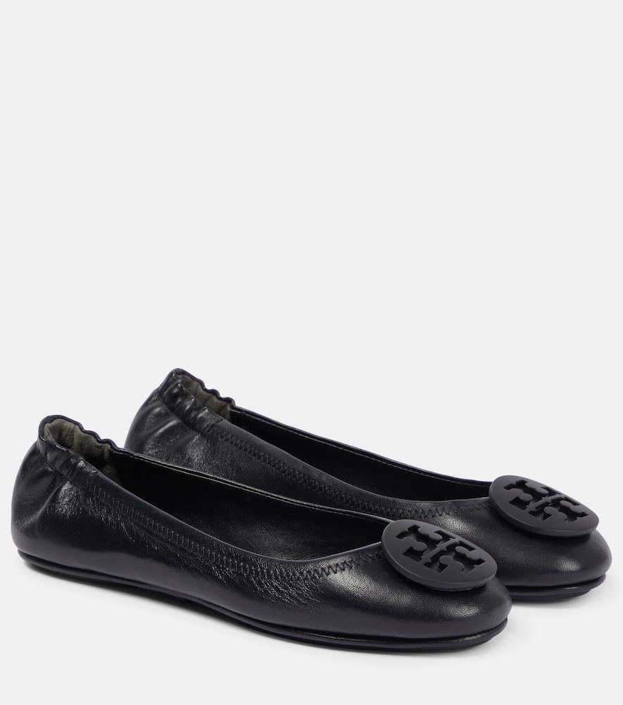 tory burch minnie leather ballet flats