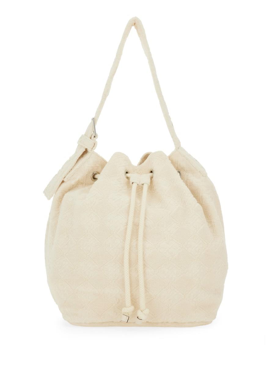tory burch oversized t monogram bucket bag
