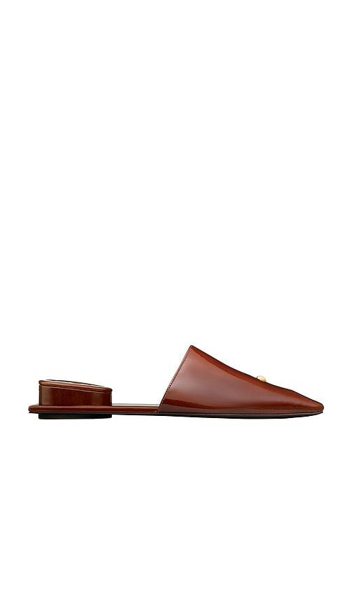 tory burch pierced mule in brown.