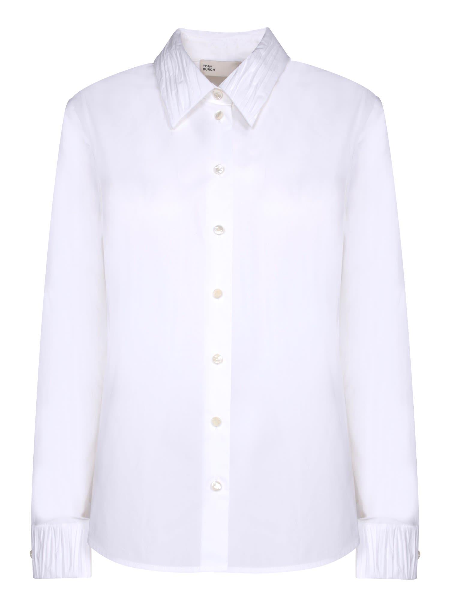 tory burch pleated detail shirt