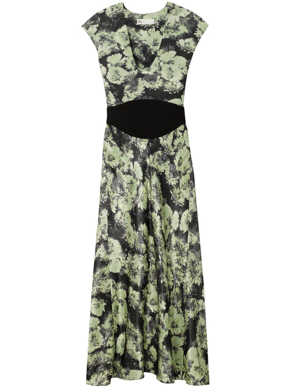 tory burch printed midi dress