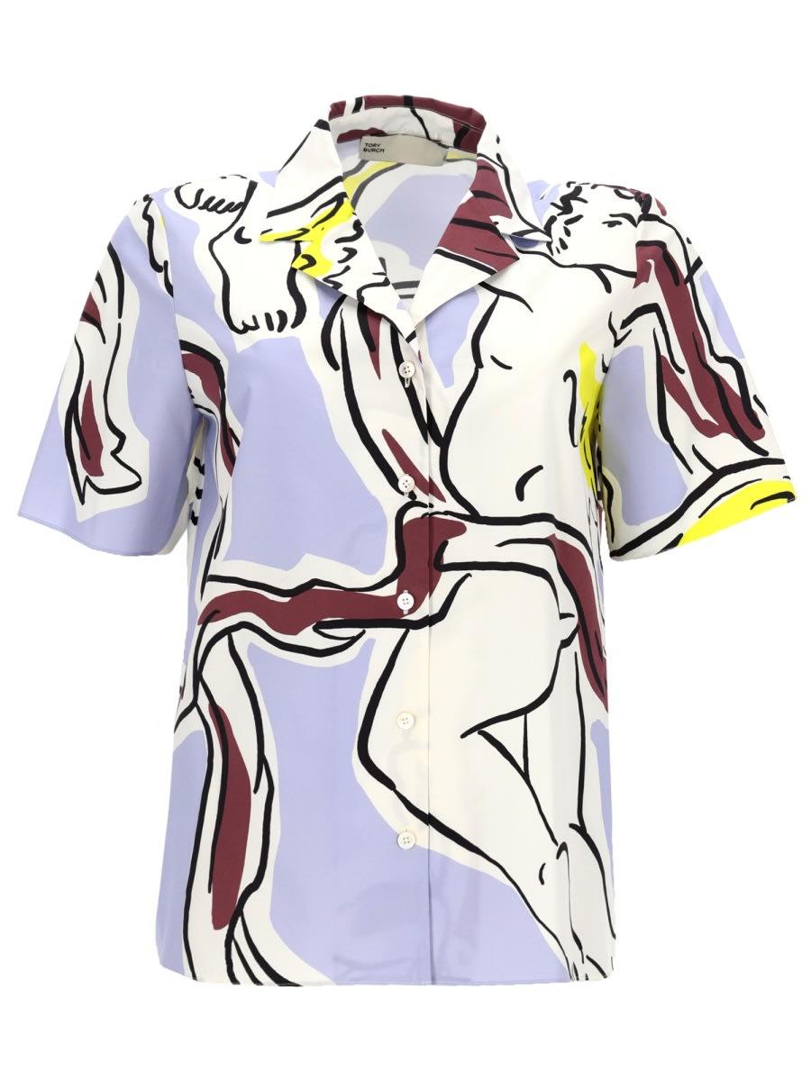 tory burch printed shirt