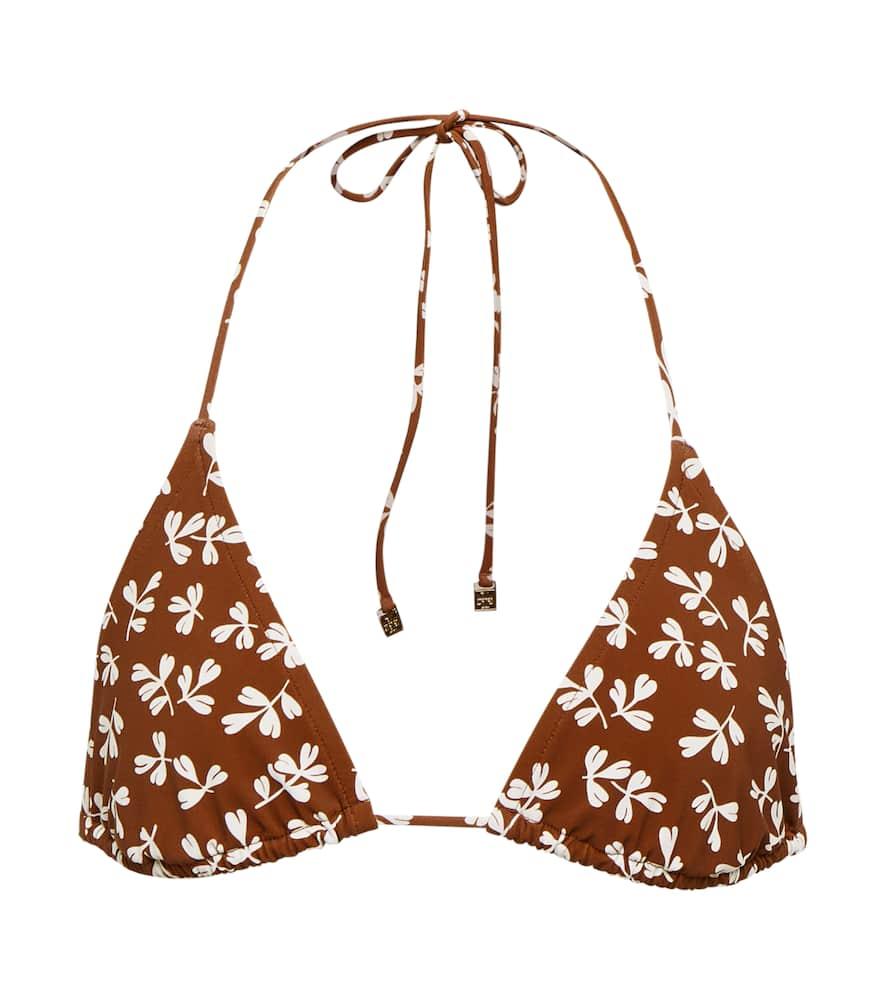 tory burch printed triangle bikini top