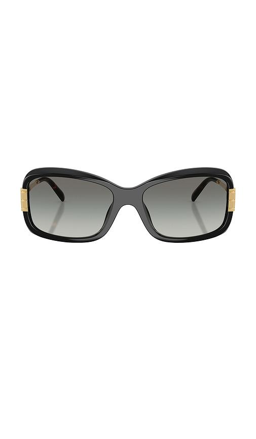 tory burch rectangular sunglasses in black.
