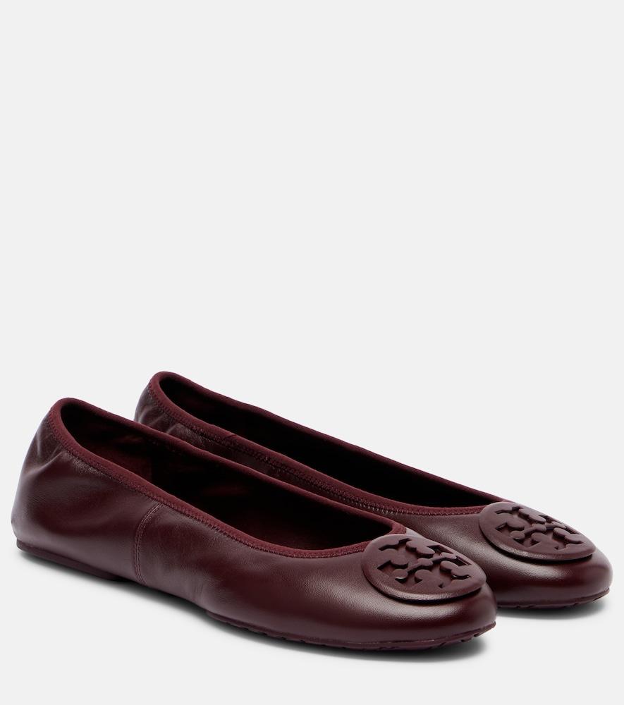 tory burch reva travel leather ballet flats