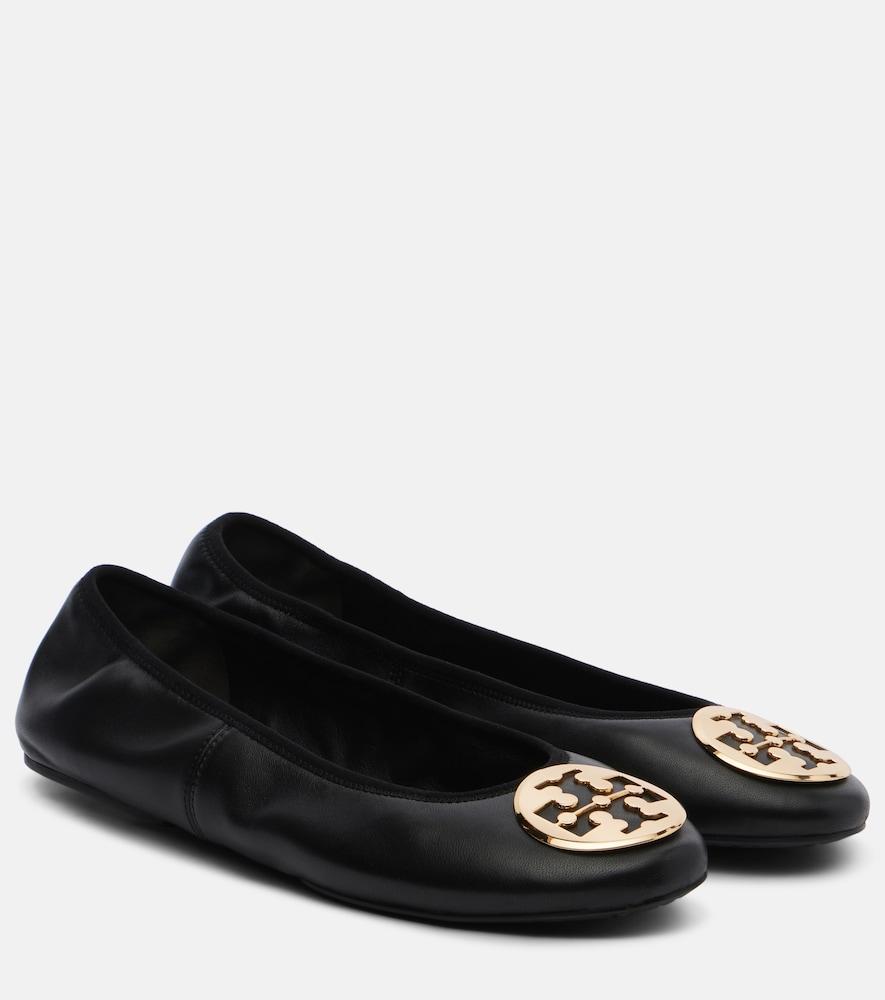 tory burch reva travel leather ballet flats