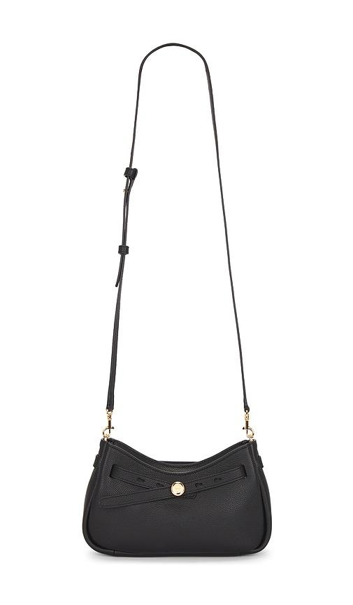 tory burch romy zip top crossbody in black.