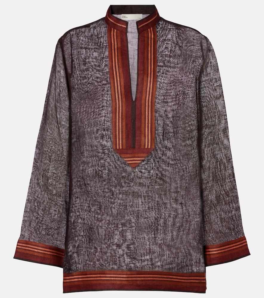 tory burch sheer linen kaftan