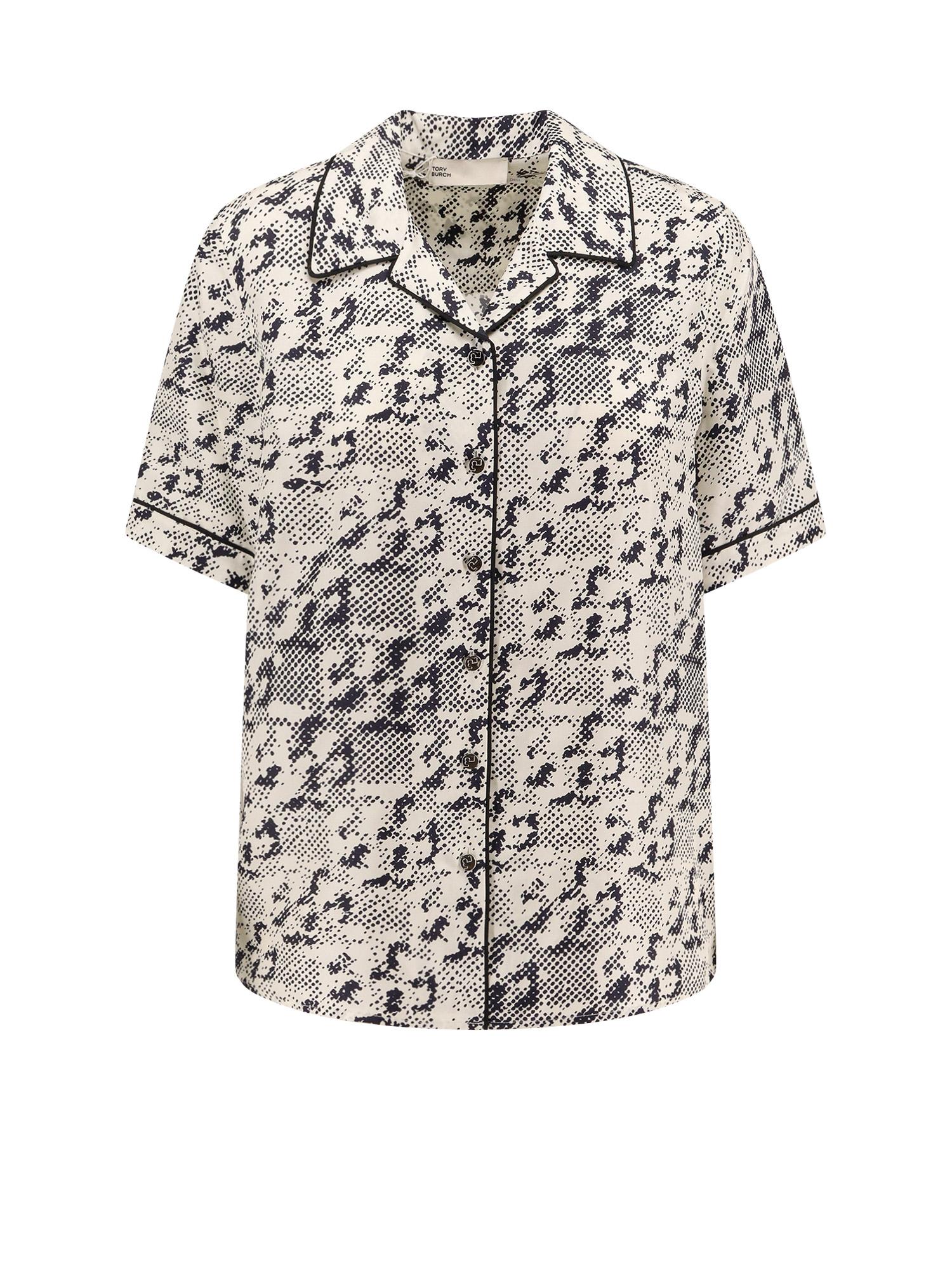 tory burch shirts black seta - women