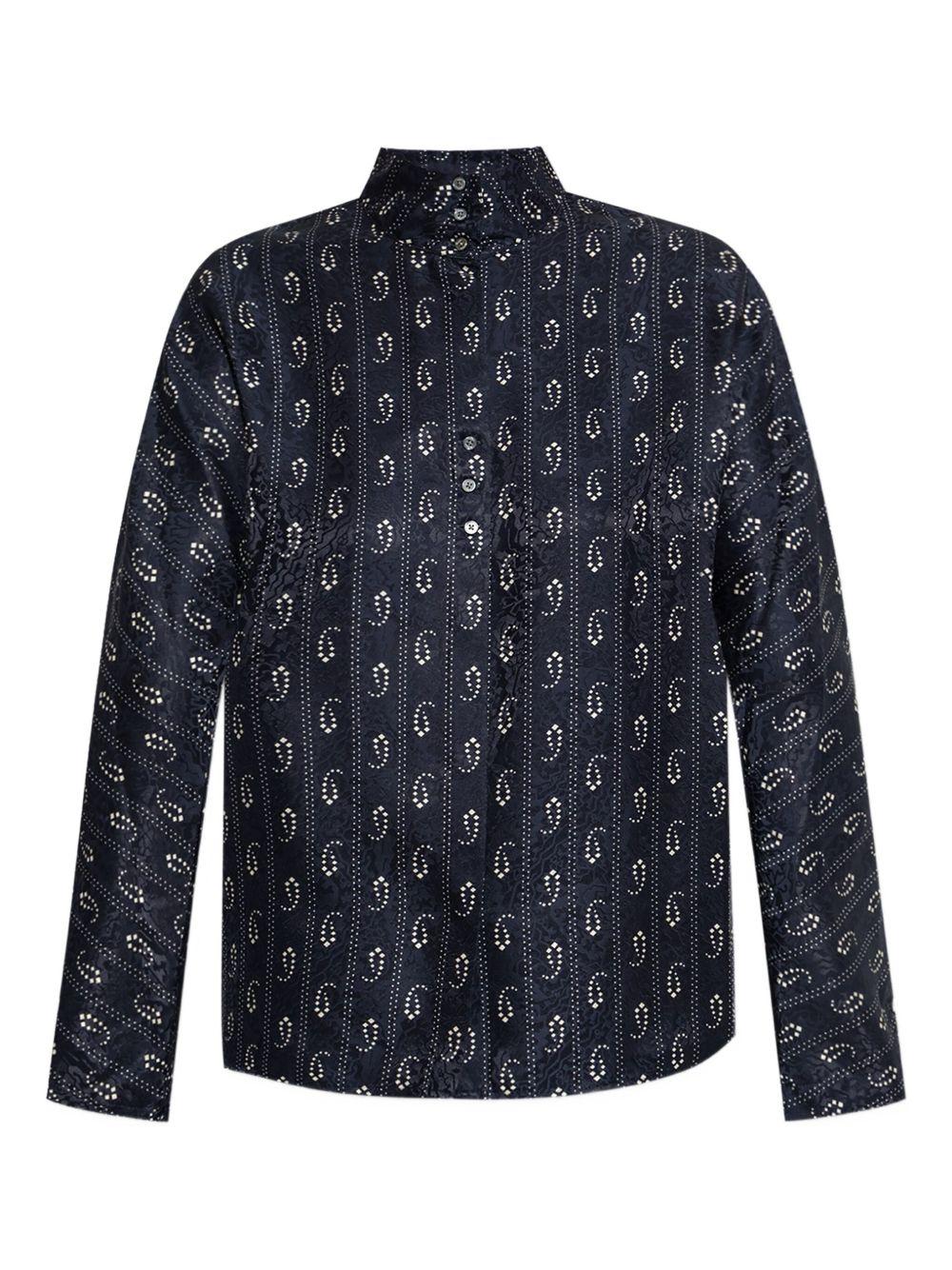 tory burch shirts blue viscose - women