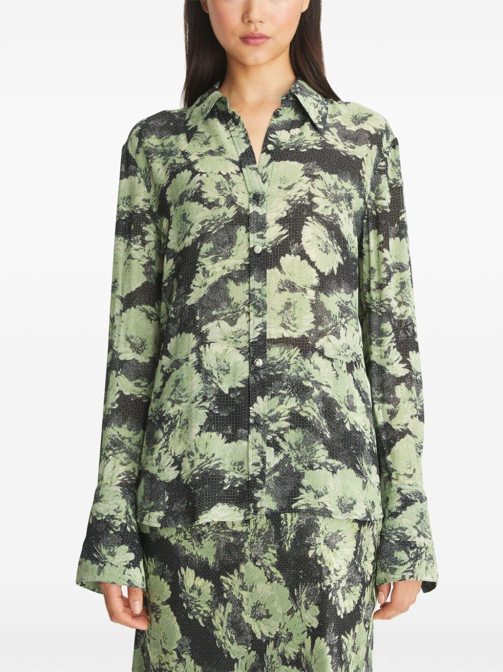 tory burch shirts green viscose - women